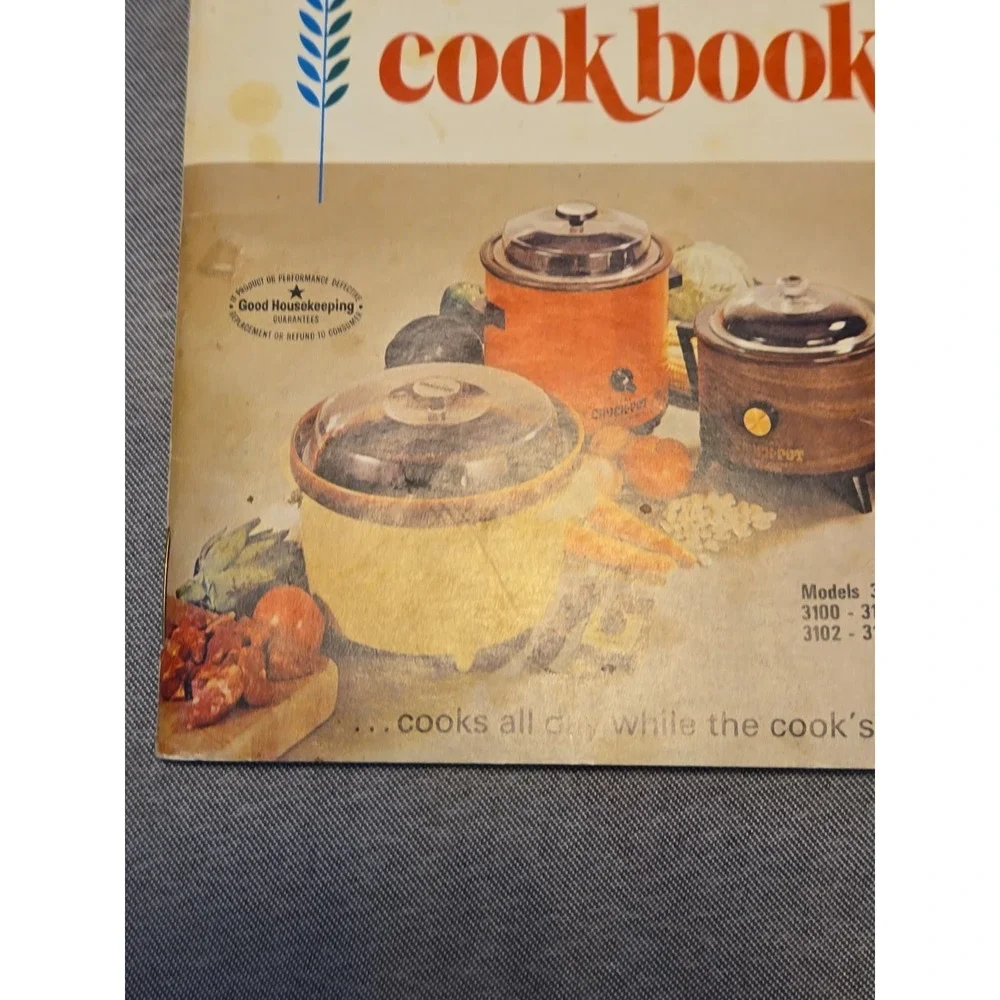 Vintage 1970s Rival Crock Pot Slow Cooker Cookbook Stoneware Recipe Book Retro